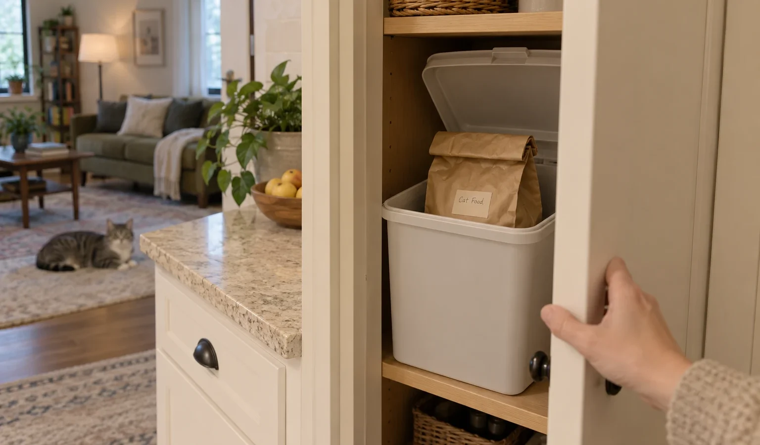 Cat Food Storage in a Small Apartment: Bag, Can and Access Plan