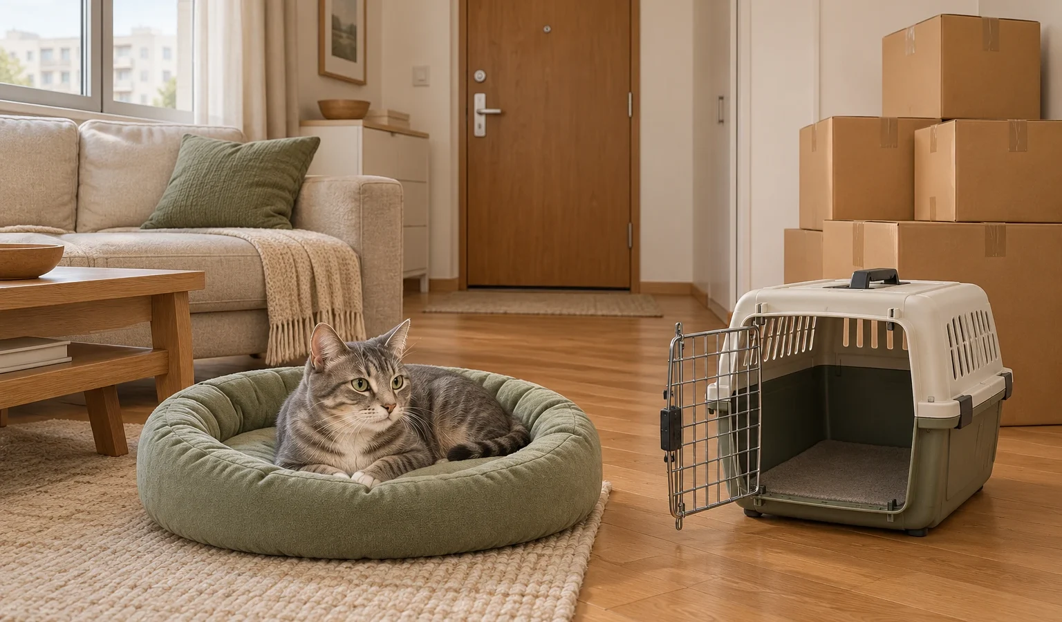 Moving Day With a Cat in a Studio Apartment: When There’s No Spare Room